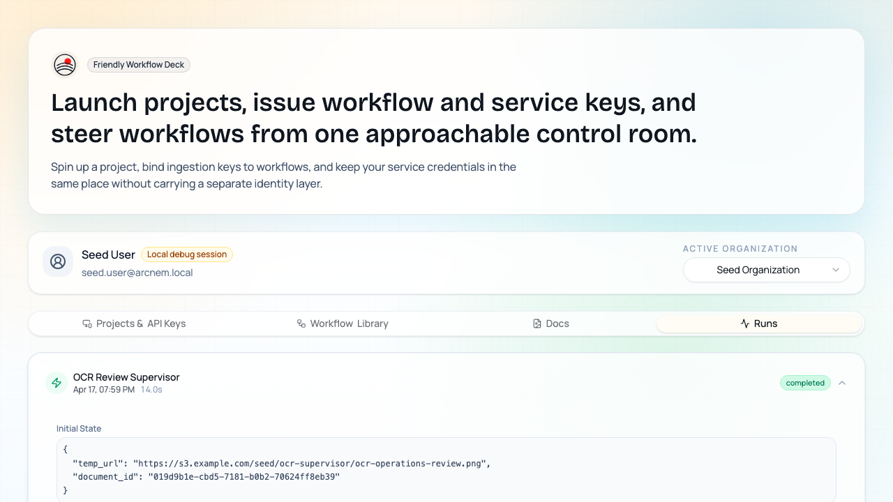 Runs tab with expanded run details